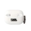 Karl Lagerfeld 3D Logo NFT Choupette Head Silikonové Pouzdro pro Airpods Pro 2 White