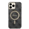 Guess 4G IML MagSafe Kompatibilní Zadní Kryt pro iPhone 13 Pro Max Black