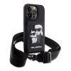 Karl Lagerfeld Saffiano Crossbody Karl and Choupette NFT Kryt pro iPhone 14 Pro Max Black