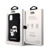 Karl Lagerfeld PU Saffiano Karl and Choupette NFT Zadní Kryt pro iPhone 11 Black
