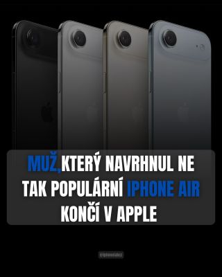 Muž, který navrhl nikým nechtěný iPhone Air, končí v Apple 😬📱 Apple čelí dalšímu nečekanému odchodu. Podle Bloombergu...