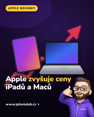 📈 Apple zdražuje Macy a iPady. Důvod? Celosvětový nedostatek paměťových čipů způsobený AI boomem. Ceny pamětí vyskočily...