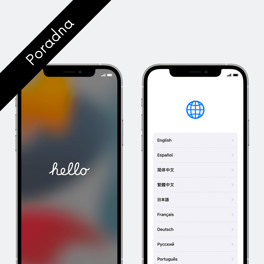 První nastavení iPhonu