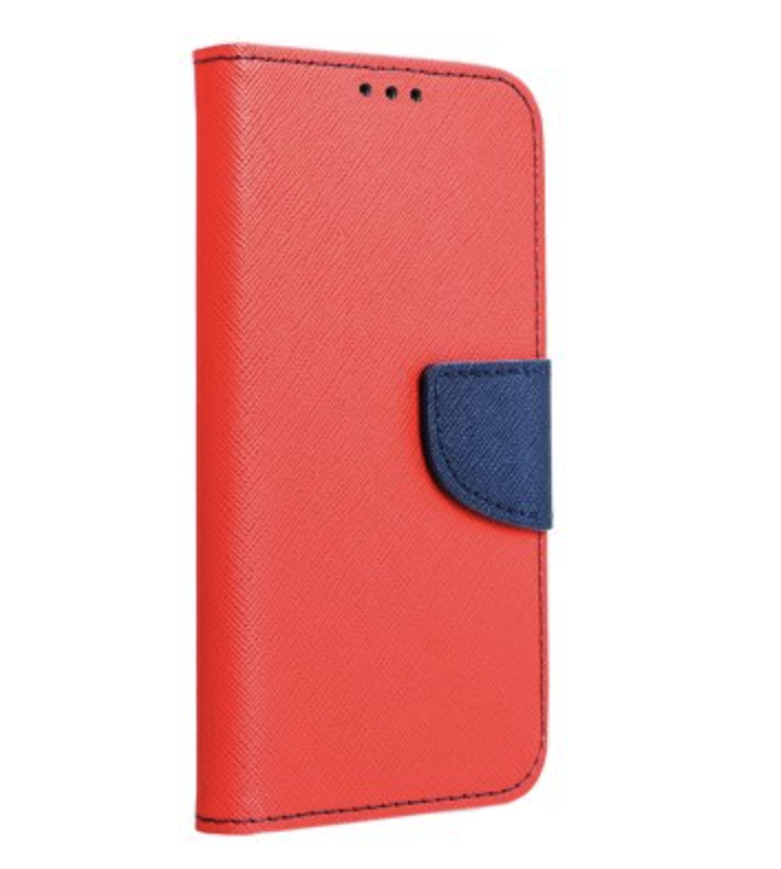 Levně FancyBook Fancy Book pro iPhone X / XS - knížkové pouzdro - Red / Navy