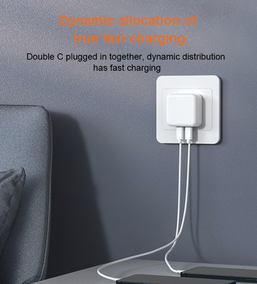 EnviroBest Napájecí adaptér 2x USB-C - 35W - bílý - EGA HC5011 (obrázek 3)