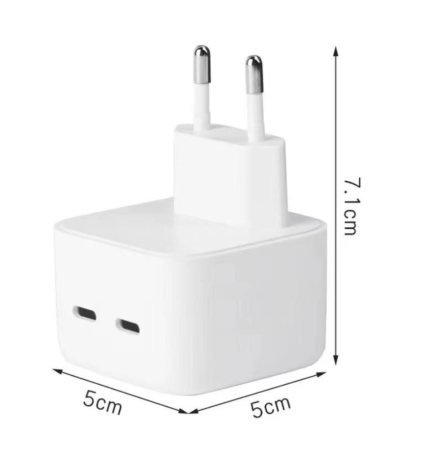 EnviroBest Napájecí adaptér 2x USB-C - 35W - bílý