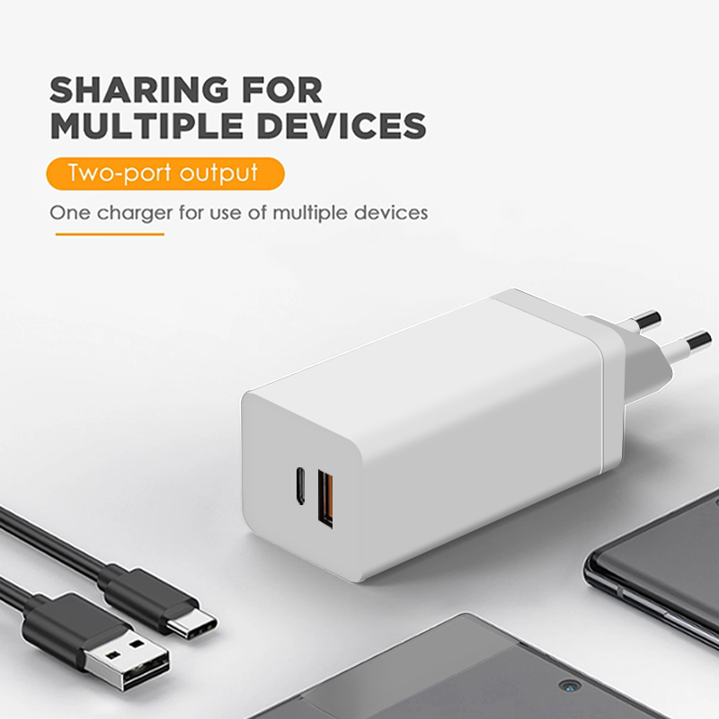 EnviroBest Napájecí adaptér 1x USB-A + 1x USB-C - 65W, bílý - EGA C65 (obrázek 5)