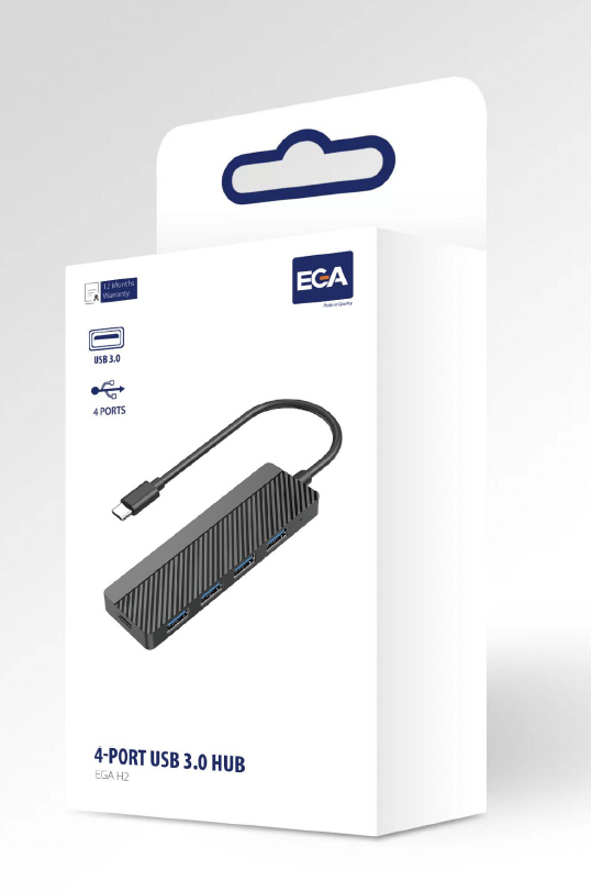 Rozšiřující adaptér - USB-C / 4x USB3.0 - EGA H2 (obrázek 3)