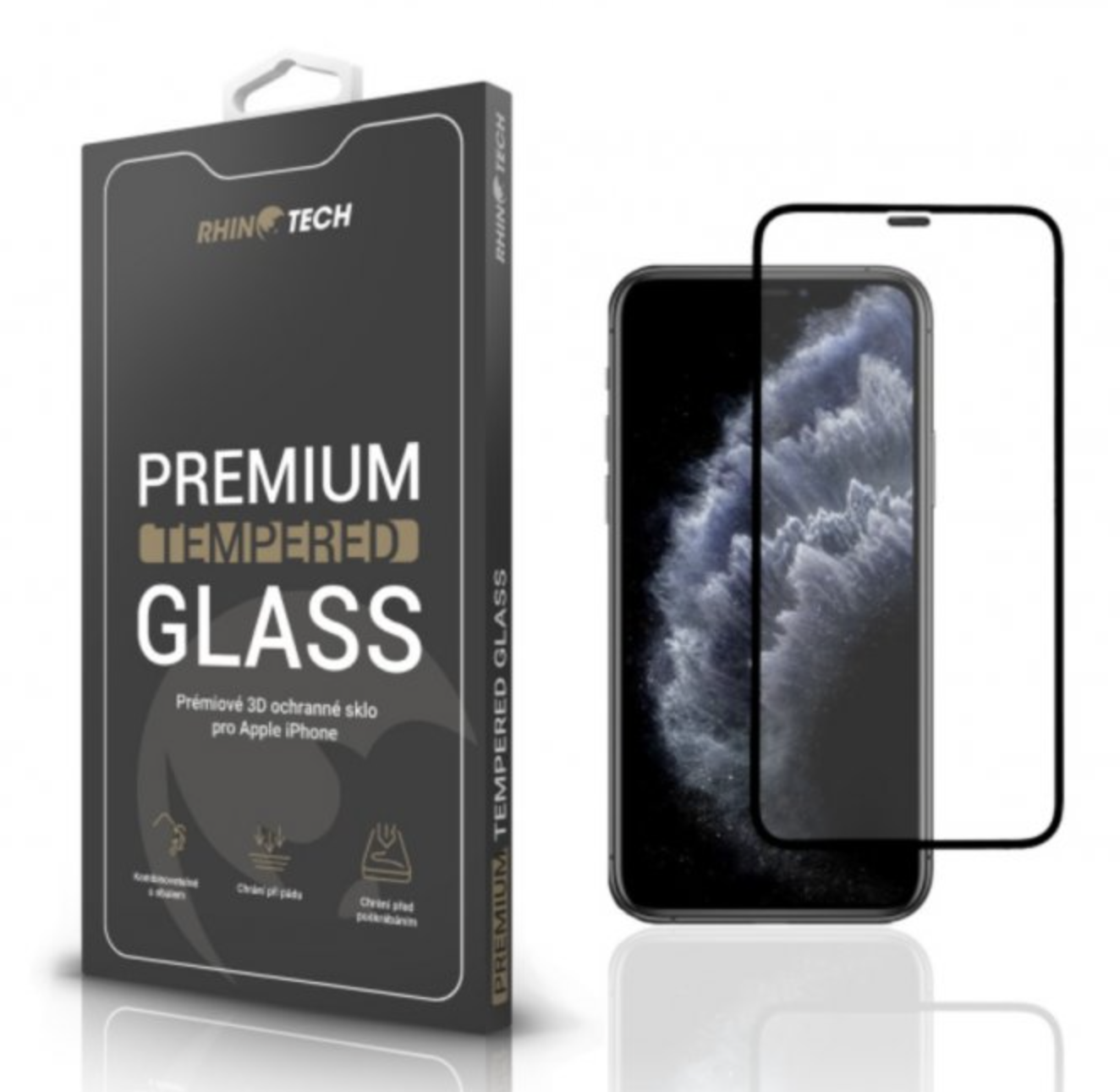 Ochranné Premium 3D sklo pro vybraný model iPhone s nalepením