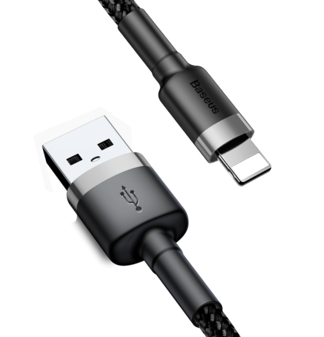 Levně Nabíjecí kabel USB/Lightning 2.4A 0.5m Grey-Black - Baseus Cafule