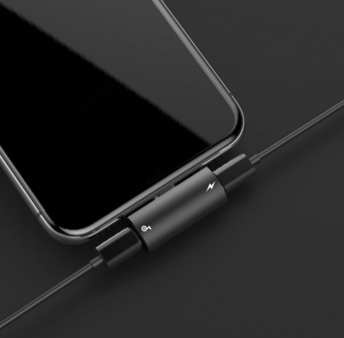 Redukce 2x Lightning (sluchátka + nabíjení) - Black - Baseus L46 (obrázek 3)