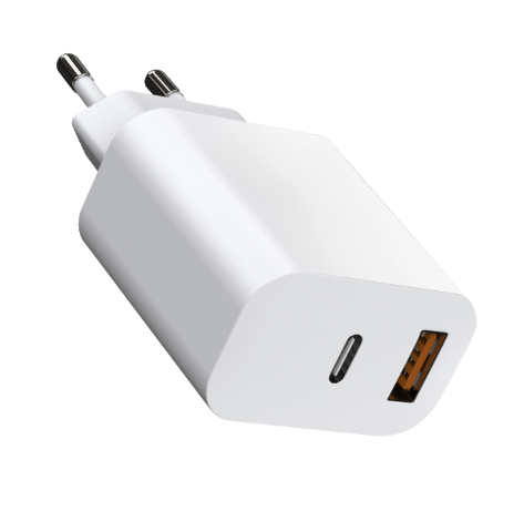 Levně Výkonná nabíječka dual USB-A + USB-C 30W - EGA C30