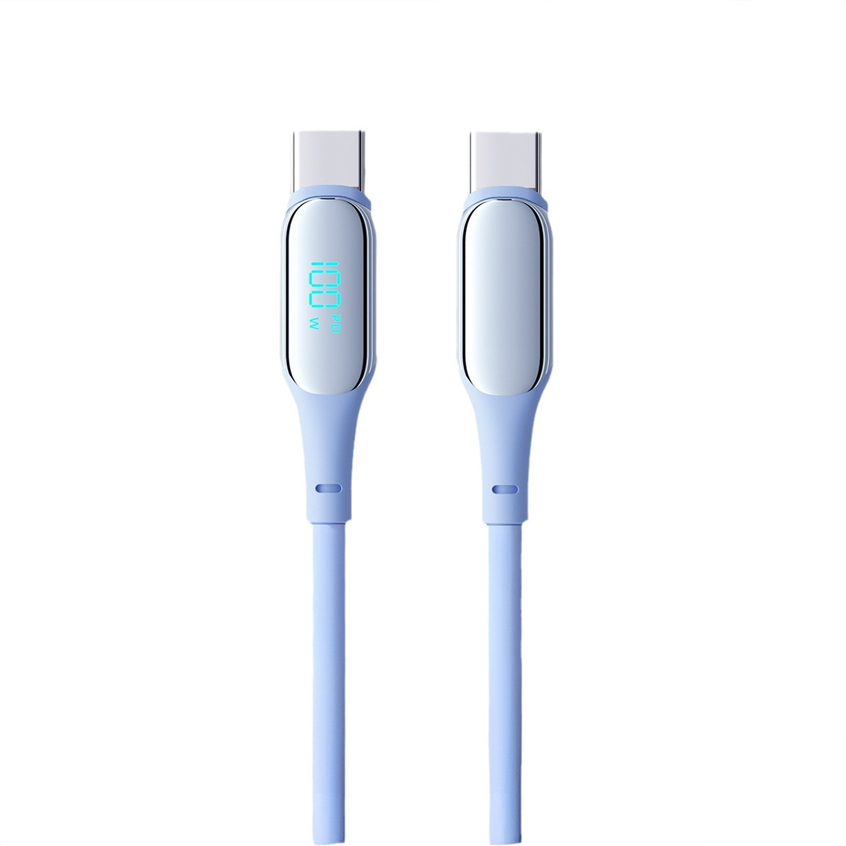Levně Výkonný nabíjecí kabel USB-C/USB-C - EGA EC10 - 100W, 5A, délka 1.5m, SkyBlue