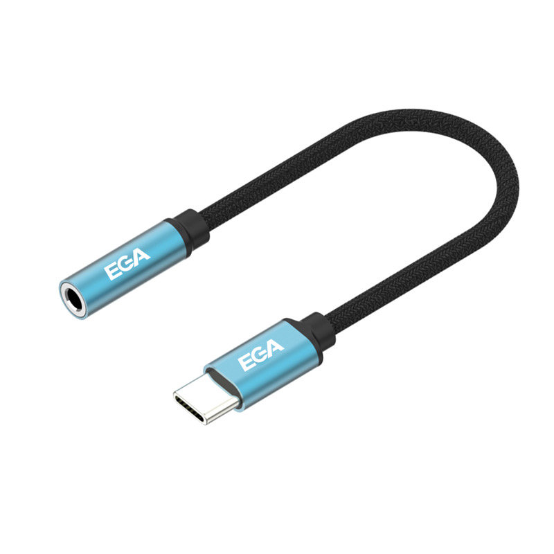 Levně Redukce z USB-C na Jack sluchátkový konektor - EGA Y01 Blue