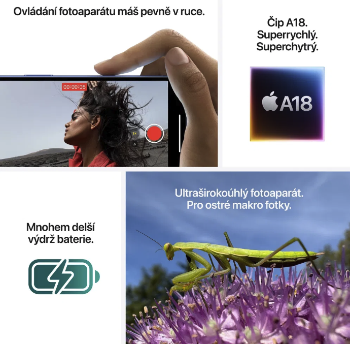 Apple iPhone 16 Plus 128GB Ultramarine Stav produktu: Nový (obrázek 7)