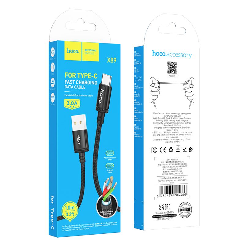 Kabel USB/USB-C 1m HOCO X89 (obrázek 4)