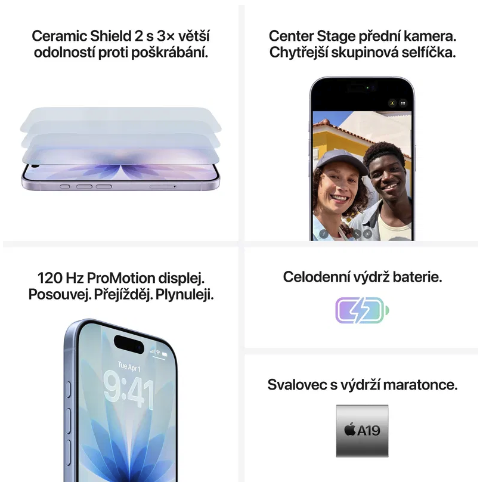 Apple iPhone 17 256GB Mist Blue Stav produktu: Premium (obrázek 6)