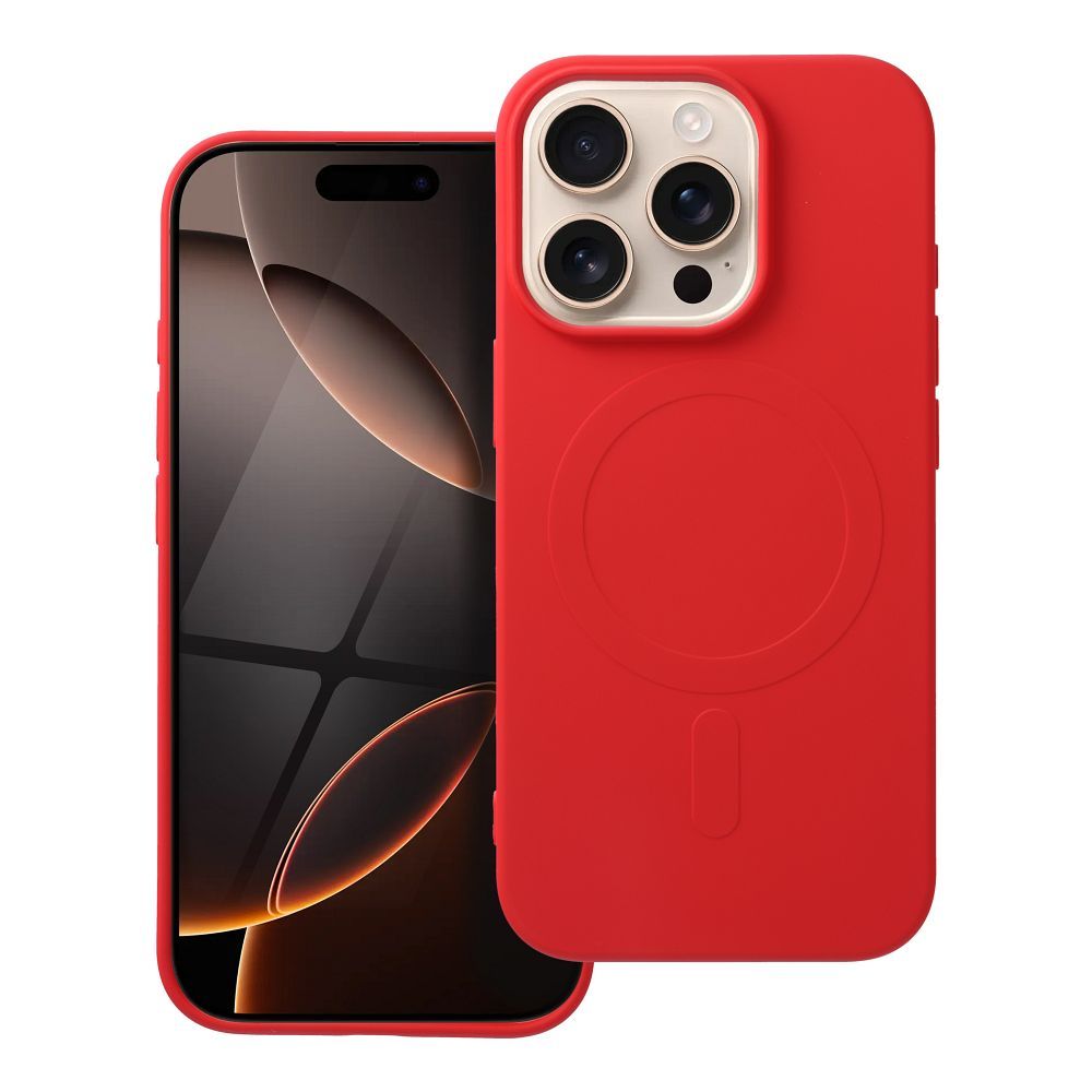 ROAR MAG COVER - silikonový obal s MagSafe pro iPhone 16 Pro - RED