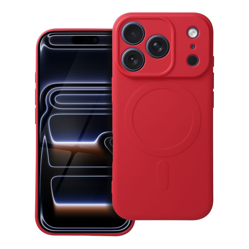 ROAR MAG COVER - silikonový obal s MagSafe pro iPhone 17 Pro - RED