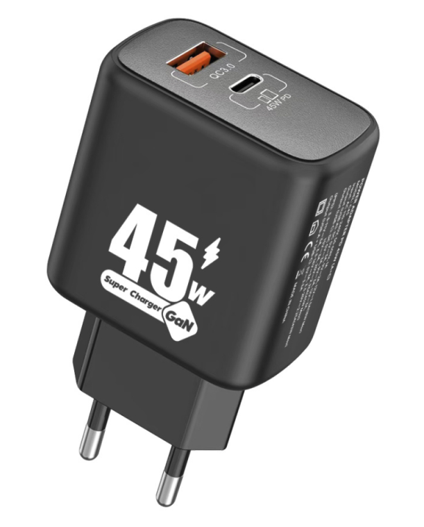 Set adaptér 45W USB-C a USB-A + napájecí kabel USB-C/USB-C - EGA C45
