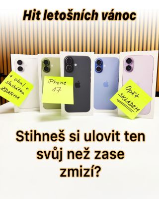 Ulov si svůj iPhone 17 i Ty!🫵 Ať už někomu pod stromeček nebo sobě jako dárek od Ježíška😍🎄 protože mizí rychlostí blesku...