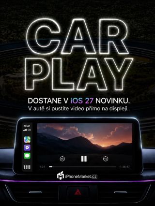 🚗📱 CarPlay dostává velkou novinku! ✅ Přehrávání videí přímo na displeji auta ✅ Automatické vypnutí při rozjezdu ✅ Podpora...
