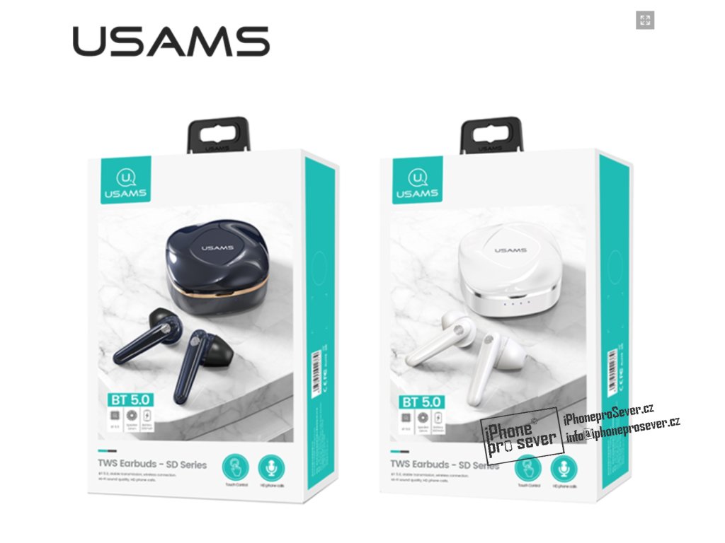 Bezdrátová sluchátka USAMS SD TWS Dual Stereo