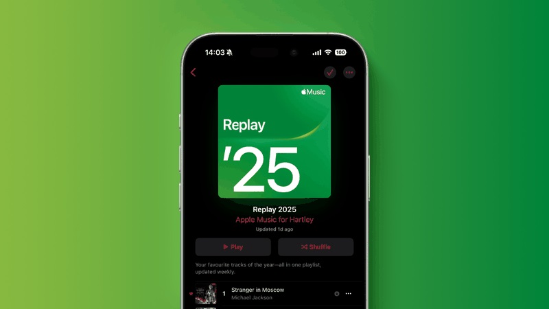 Playlist Apple Music „Replay 2025“ je nyní k dispozici