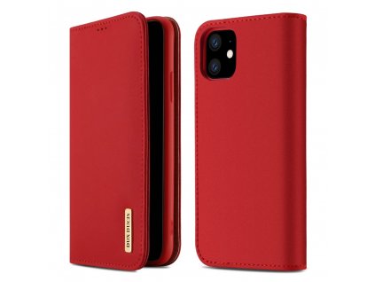 eng pl DUX DUCIS Wish Genuine Leather Bookcase type case for iPhone 11 red 52177 1