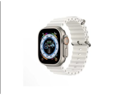 Apple Watch Ultra 49mm (NOVÉ) Titanová s bílým oceánským řemínkem