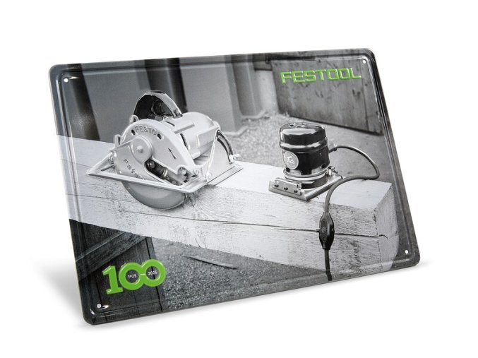 Plechová cedule s retro nářadím 100 let MES-FT1 100Y Festool - 578400