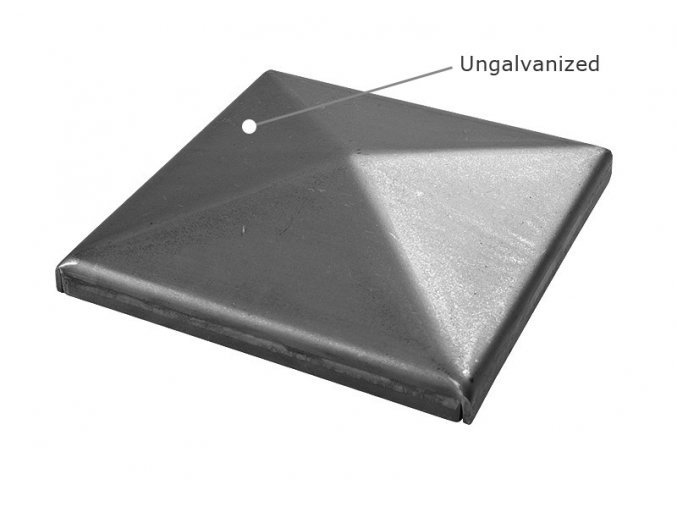 Krytka na sloupek bez povrchové úpravy černá 100x100 mm - ROOF 10 B