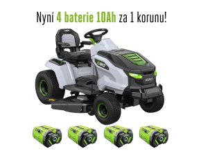 Aku Zahradní traktor s výhozem do strany EGO TR4201E  + 4x 10 Ah akumulátor