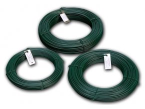 Napínací drát poplastovaný zelený (PVC) 2,9/3,9 mm, 78 m