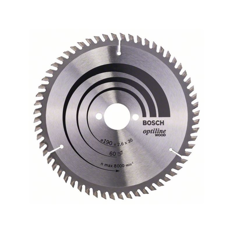 BOSCH Pilový kotouč Optiline Wood 190 x 30 x 2,6 mm, 60 2608641188 PLOTY Sklad9 10-300
