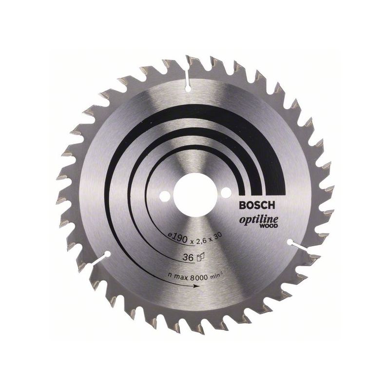 BOSCH Pilový kotouč Optiline Wood 190 x 30 x 2,6 mm, 36 2608640616 PLOTY Sklad9 10-300
