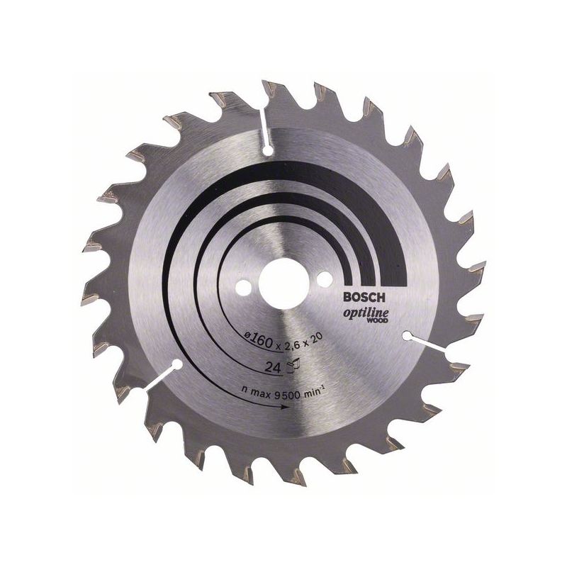 BOSCH Pilový kotouč Optiline Wood 160 x 20/16 x 2,6 mm, 24 2608640596 PLOTY Sklad9 10-300