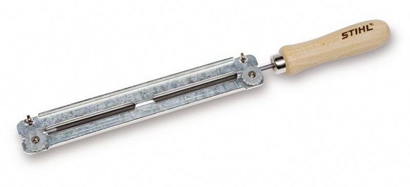 Držák pilníku s kulatým pilníkem pro nože křovinořezu PLOTY Sklad9 10-300