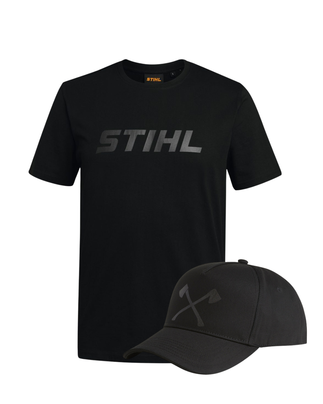 Dárková sada oblečení BLACK LOGO- KŠILTOVKA AXE + TRIČKO "BLACK LOGO" černé PLOTY a NÁŘADÍ S9 0