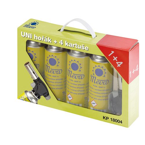 MEVA UNI Hořák + 4 kartuše UKP18004 PLOTY Sklad9 10-300