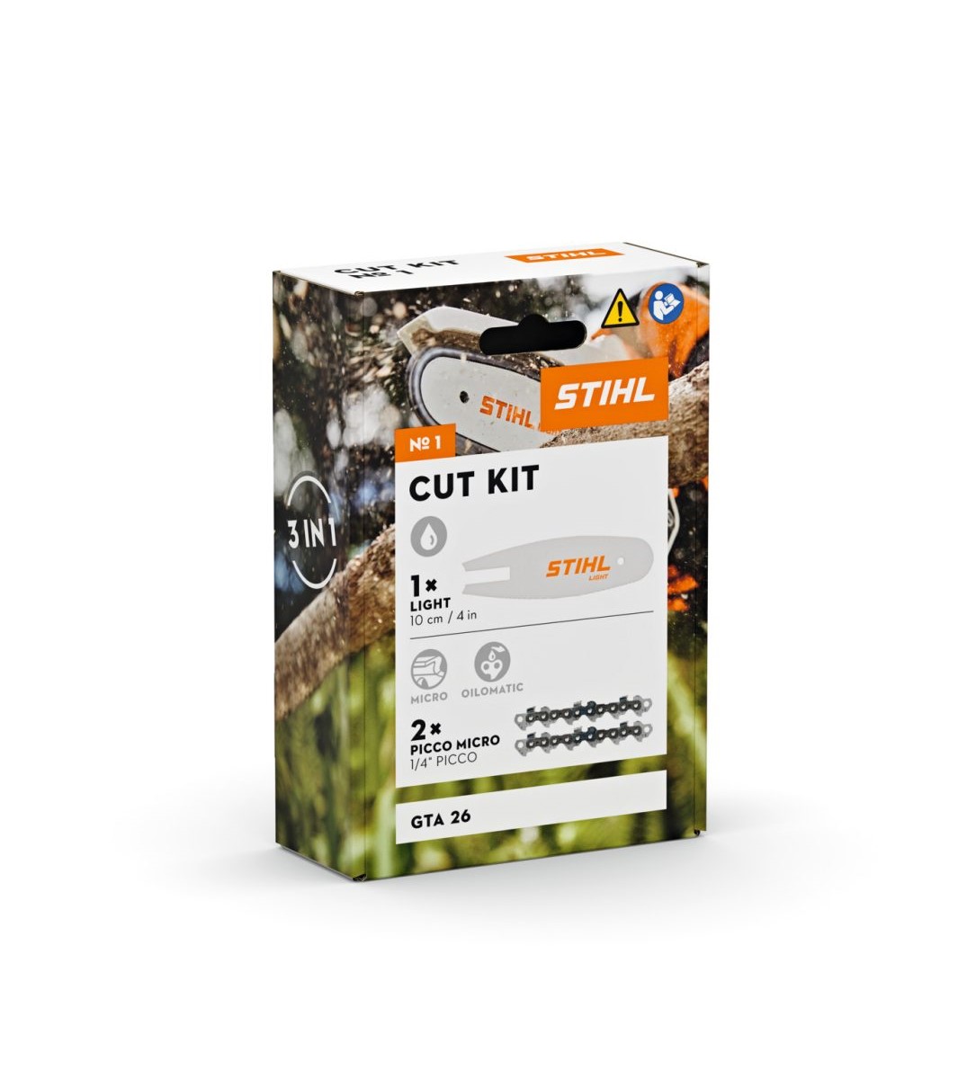 STIHL CUT KIT 1: Sada vodící lišty a pilových řetězů pro GTA 26 PLOTY Sklad9 10-300