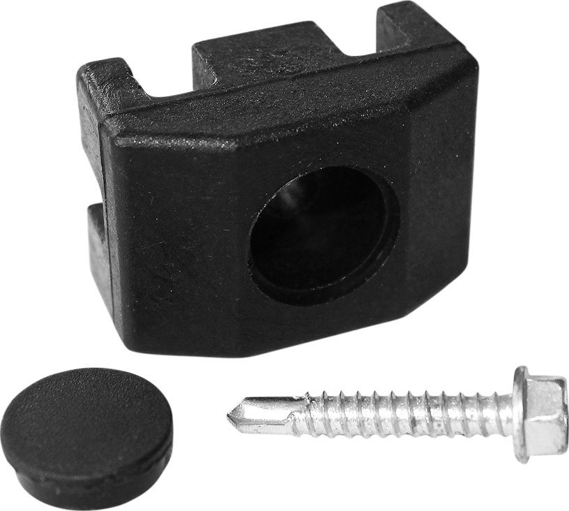 Příchytka plotového panelu 3D na hranatý sloupek 60x40 mm, černá PLOTY Sklad9 10-300