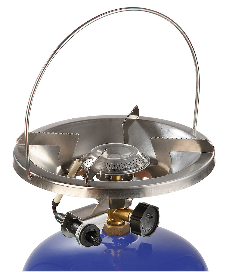 Plynový campingový vařič SOLO Plus Piezo Inox Meva PLOTY Sklad9 10-300