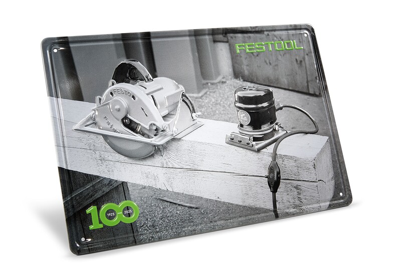 Plechová cedule s retro nářadím 100 let MES-FT1 100Y Festool - 578400 PLOTY Sklad9 10-300