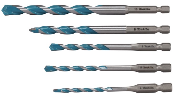 Makita E-25373 Sada vrtáků TCT se stopkou 1/4" multimateriál, bal. 5 kusů PLOTY a NÁŘADÍ Sklad9 0