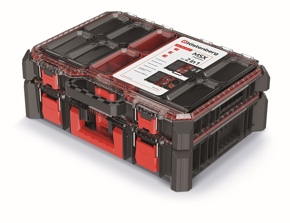 Organizér MSX SET černý ,54,3x39x20cm , BOXY Kistenberg PLOTY a NÁŘADÍ S9 0