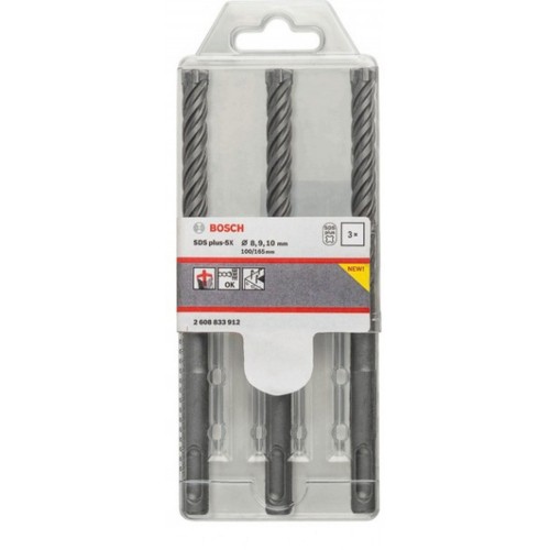 Bosch 3dílná sada vrtáků SDS Plus 5X, 3ks pr. 6/8/10 mm, 2608833912 PLOTY Sklad9 10-300