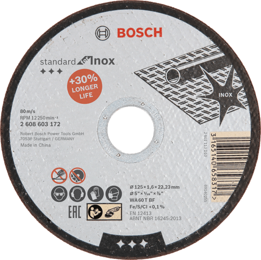 BOSCH řezný kotouč Standard for INOX kotouč průměr: 115 x, kotouč síla: 1,0 PLOTY Sklad9 10-300