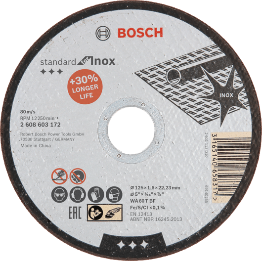 BOSCH řezný kotouč Standard for INOX kotouč průměr: 115 x, kotouč síla: 1,0