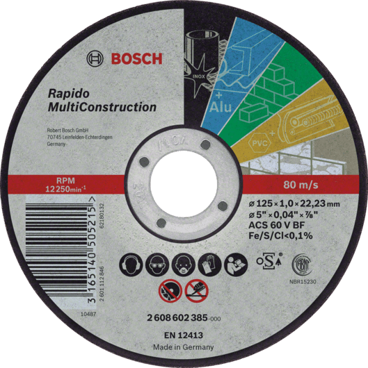 BOSCH Řezný kotouč Rapido Multiconstruction kotouč průměr: 115 x, kotouč síla: 1,0